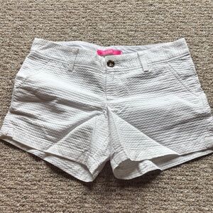 Lilly Pulitzer White Textured Women's Shorts